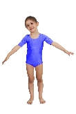 BODY DANZA LYCRA MEZZA MANICA BLU BABY